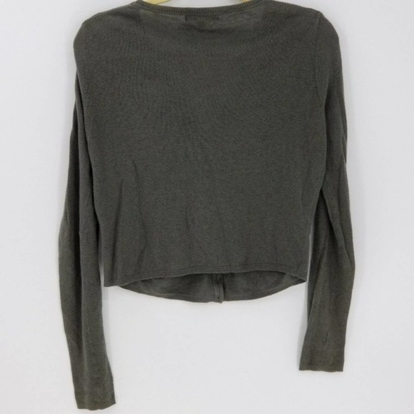 CAbi Posh Loden Button Up Raise Bow Applique Button Up Cardigan Sweater Size S - Picture 4 of 7